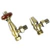 Traditional TRV Angled Thermostatic Radiator Valves (Antique Brass) 1/2'' x 15mm - Image 6