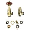 Traditional TRV Angled Thermostatic Radiator Valves (Antique Brass) 1/2'' x 15mm - Image 7