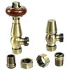 Traditional TRV Angled Thermostatic Radiator Valves (Antique Brass) 1/2'' x 15mm - Image 8