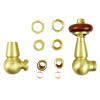 Traditional TRV Corner Thermostatic Radiator Valves (Brushed Gold) 1/2" x 15mm - Image 2
