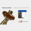 Traditional TRV Corner Thermostatic Radiator Valves (Satin Nickel) 1/2" x 15mm - Image 3