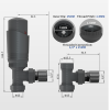 Modern TRV Angled Thermostatic Radiator Valves (Anthracite) 15mm - Image 3