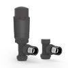 Modern Angled Thermostatic Radiator Valves (Anthracite)