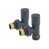 Modern Angled Radiator Valves (Anthracite)