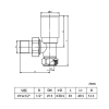 Modern Angled Radiator Valves (Anthracite)