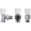 Modern TRV Angled Thermostatic Radiator Valves (Chrome) 1/2" x 15mm