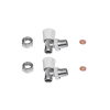 Modern TRV Angled Thermostatic Radiator Valves (Chrome) 1/2" x 15mm