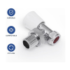Modern TRV Angled Thermostatic Radiator Valves (Chrome) 1/2" x 15mm