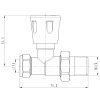 Modern Straight Radiator Valves (Chrome) 1/2" x 15mm