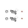 Modern Straight Radiator Valves (Chrome) 1/2" x 15mm