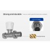 Modern Straight Radiator Valves (Chrome) 1/2" x 15mm